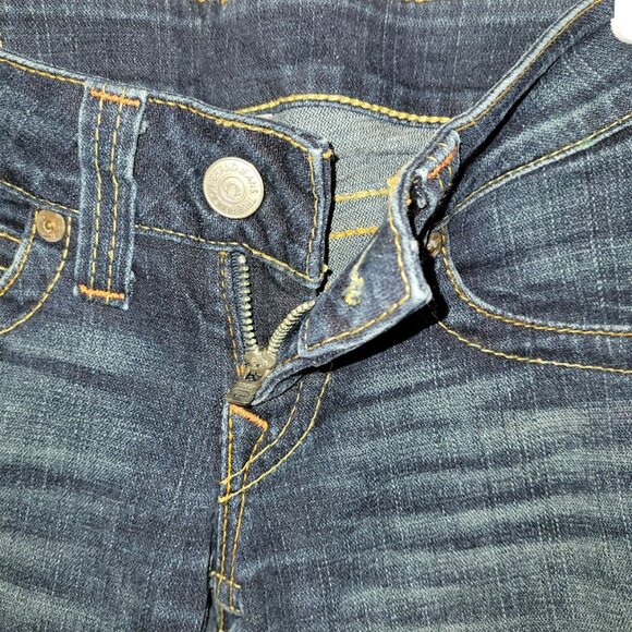 True Religion Skinny Jeans Dark Wash Horseshoe Stitch Pocket Women's Size 25 - Picture 5 of 11